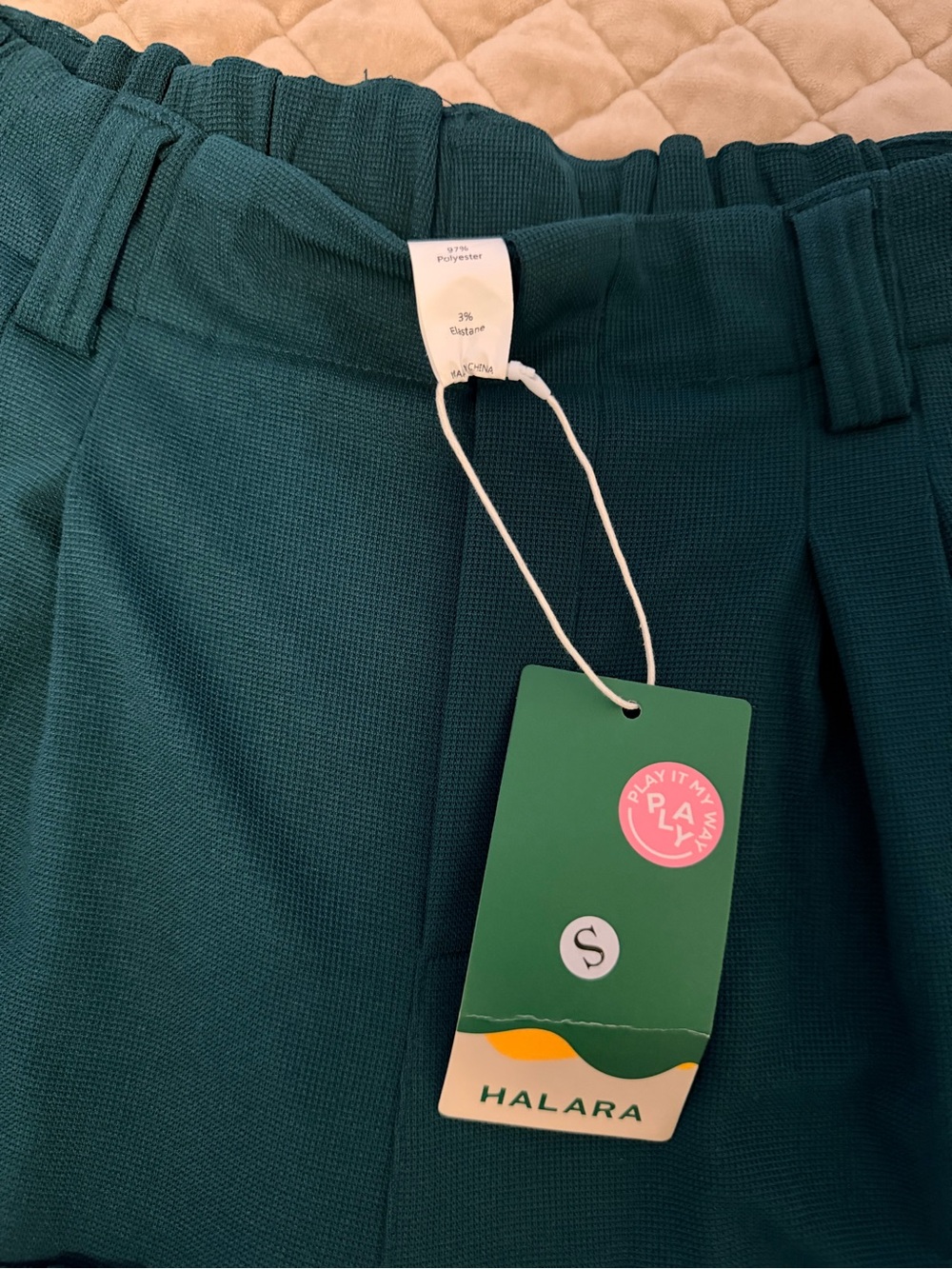 HALARA High Waisted Pocket Wide Leg Waffle Work Pants Sz Small Tall NWT - Picture 5 of 6